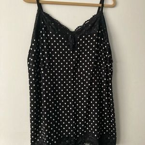 Black and white polka polka camisole